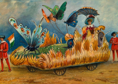 Butterfly Float Houston Carnival 1907 Art Print (7 Sizes) - Reproduction