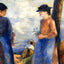 By the Water Art Print 1881 Painting by Camille Pissarro (6 Sizes) - Acid Free