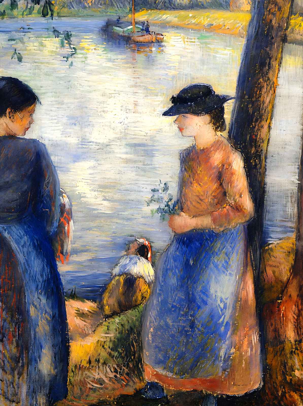 By the Water Art Print 1881 Painting by Camille Pissarro (6 Sizes) - Acid Free