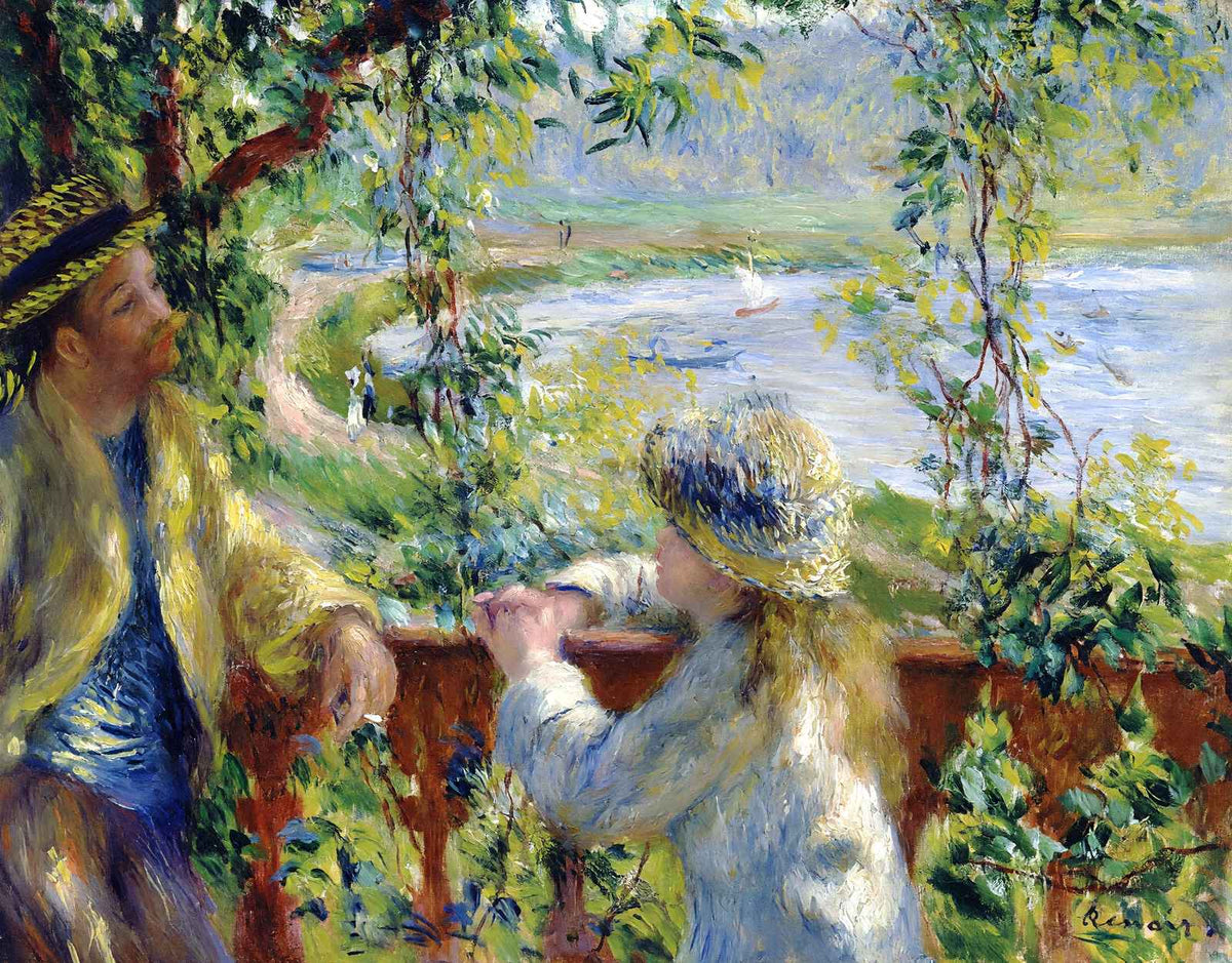 By the Water (Near the Lake) 1880 by Pierre-Auguste Renoir Art Print (6 Sizes)