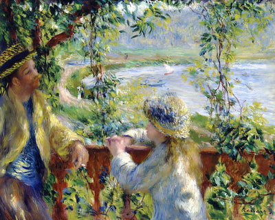 By the Water (Near the Lake) painting by Pierre-Auguste Renoir (1880)