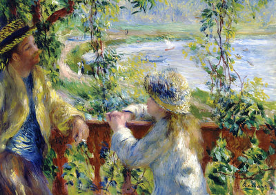 By the Water (Near the Lake) 1880 by Pierre-Auguste Renoir Art Print (6 Sizes)