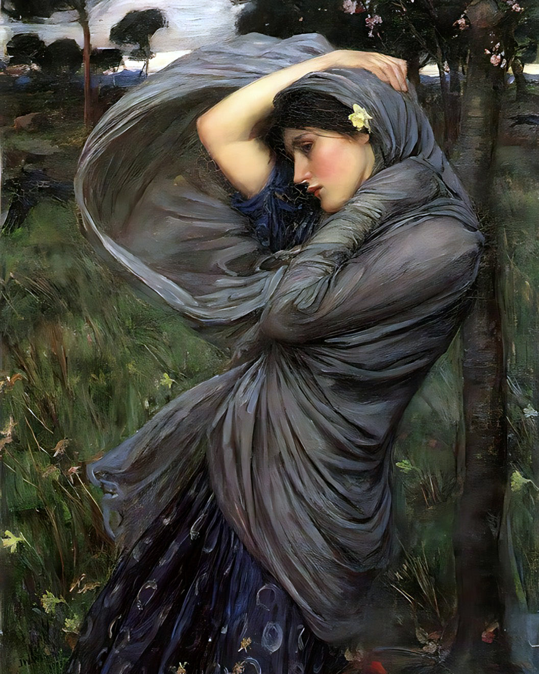 Boreas Painting by John William Waterhouse 8x10" Art Print