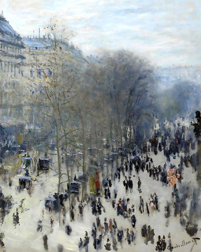 Boulevard des Capucines Painting by Claude Monet 8x10" Art Print