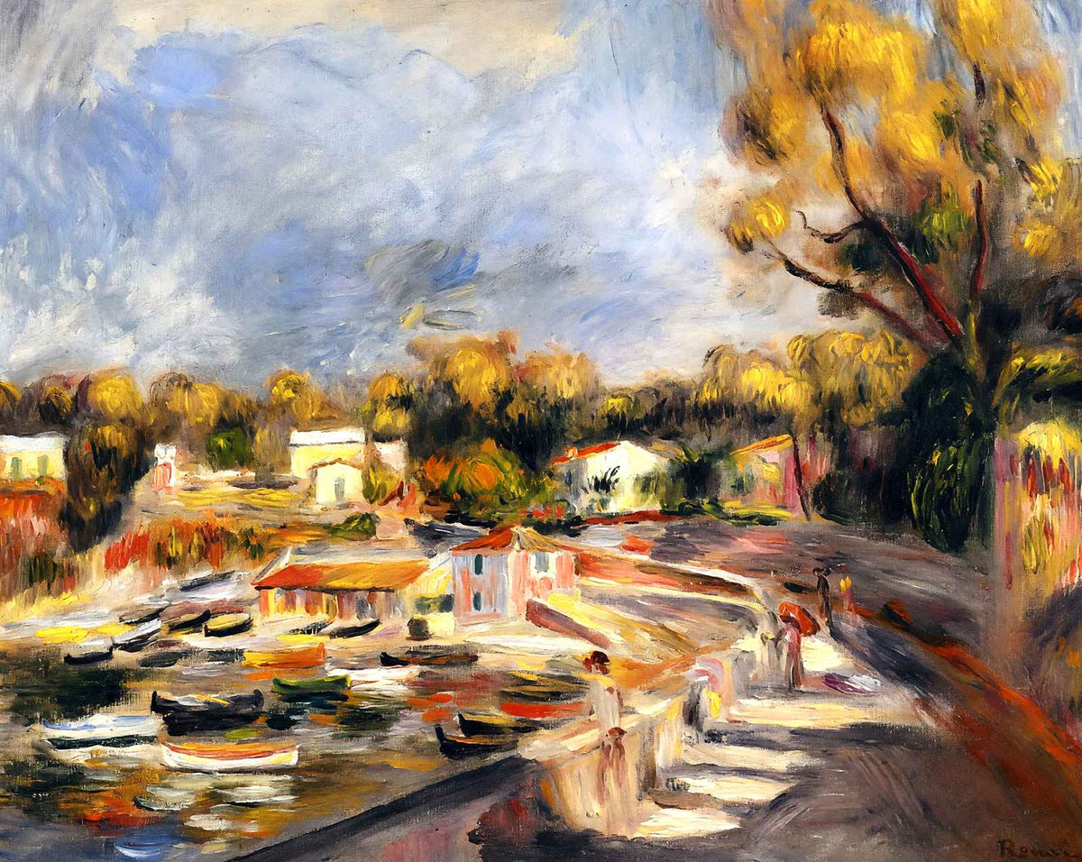 Cagnes Landscape art print by Pierre-Auguste Renoir (1910)