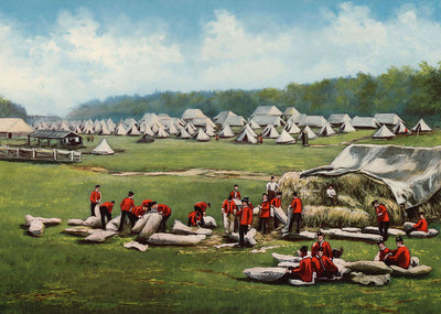 Camping Ground Rushmoor Aldershot in 1904 Vintage Print (7 Sizes) - Acid Free