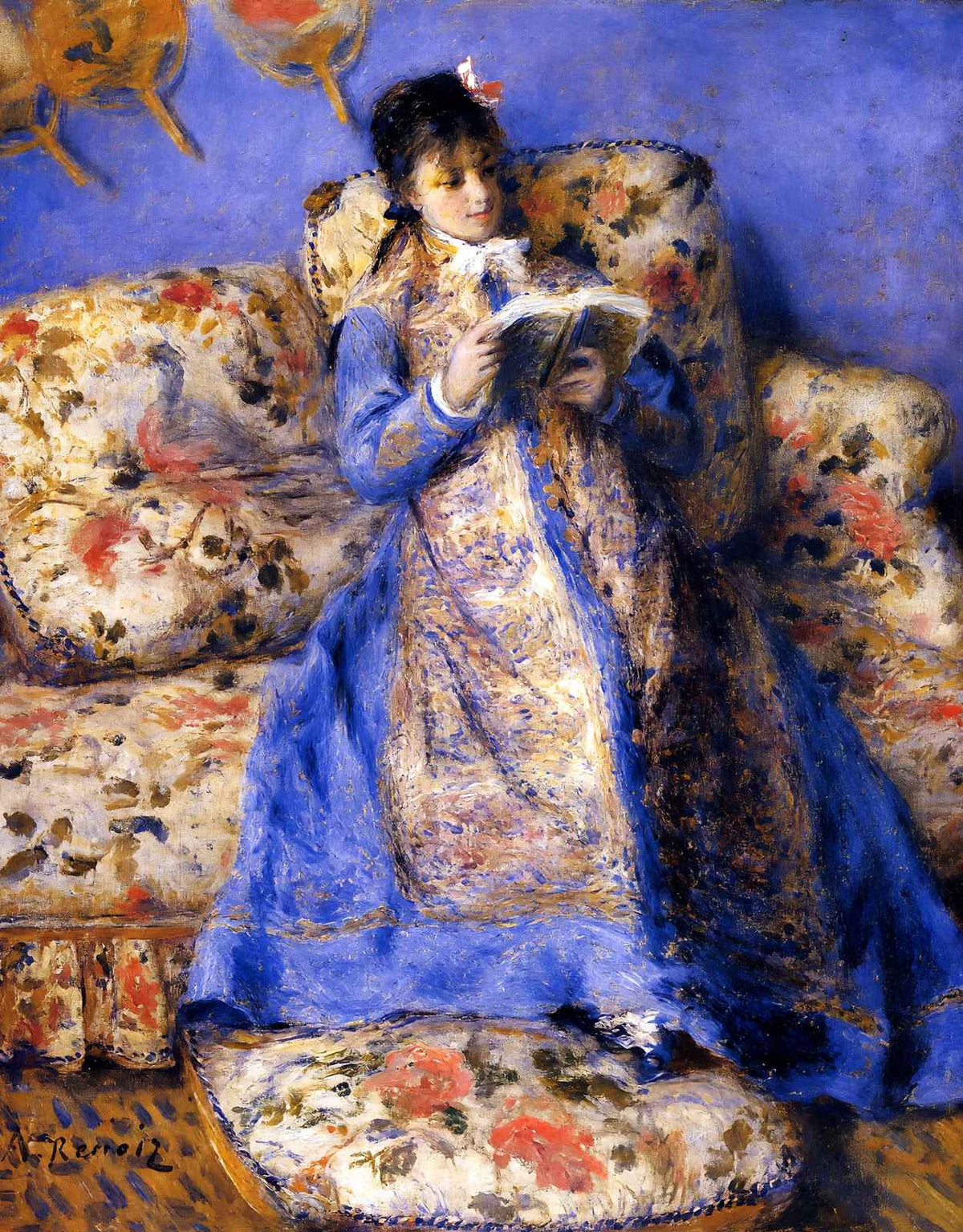 Camille Monet Reading 1872 Painting by Pierre-Auguste Renoir Art Print (6 Sizes)