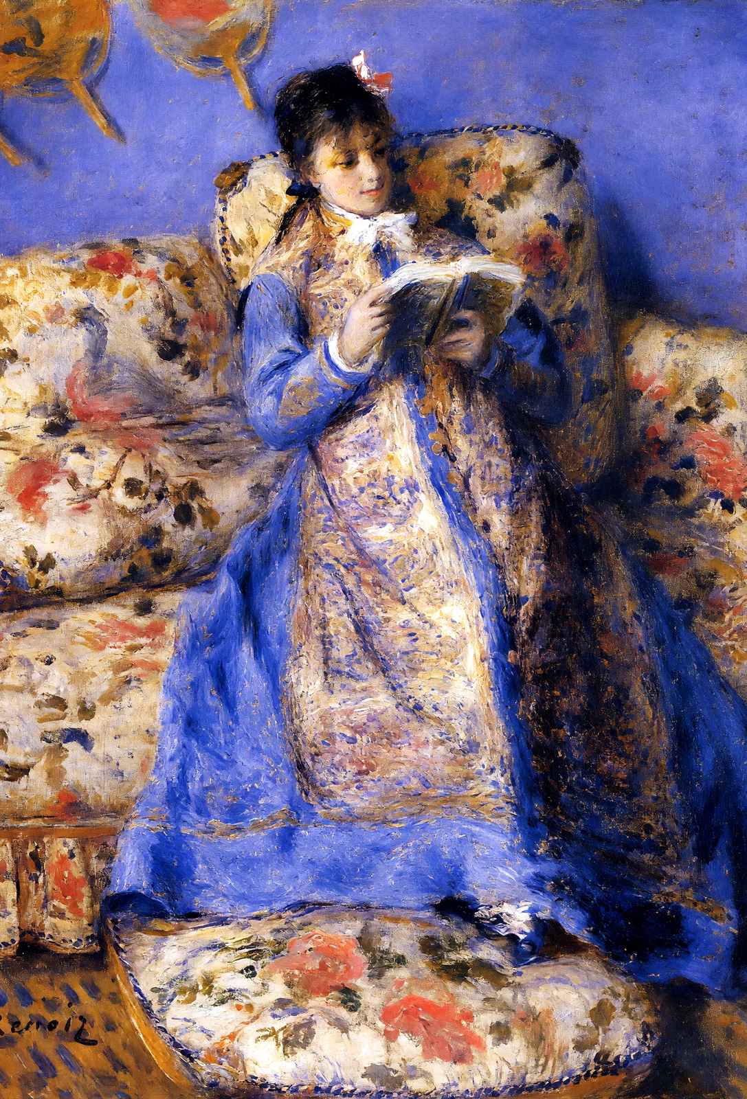 Camille Monet Reading 1872 Painting by Pierre-Auguste Renoir Art Print (6 Sizes)