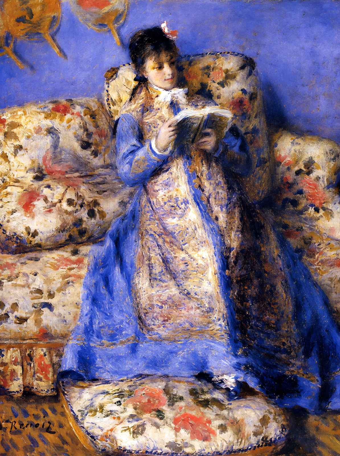 Camille Monet Reading 1872 Painting by Pierre-Auguste Renoir Art Print (6 Sizes)