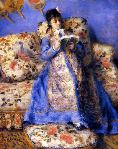Camille Monet Reading fine art print by Pierre-Auguste Renoir (1872)