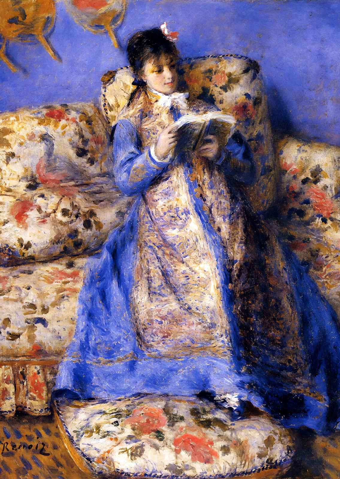 Camille Monet Reading 1872 Painting by Pierre-Auguste Renoir Art Print (6 Sizes)