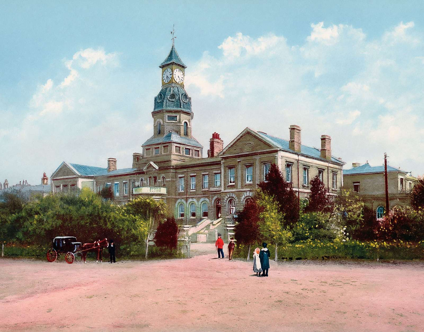 Cambridge Hospital Aldershot in 1904 Vintage Print (7 Sizes) - Premium Print