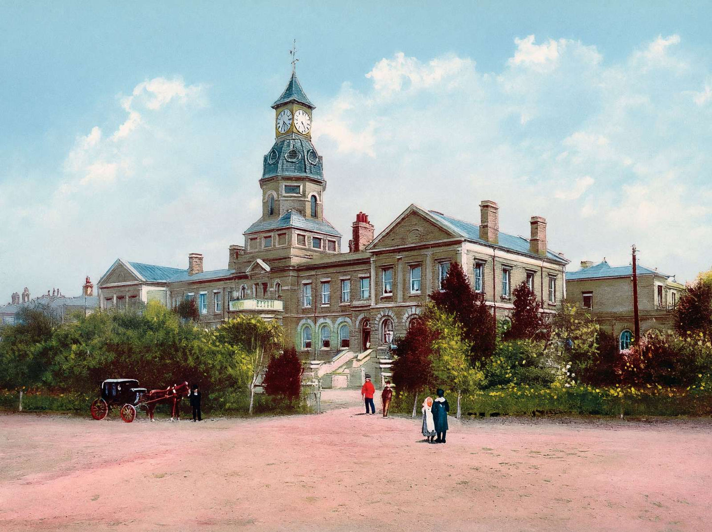 Cambridge Hospital Aldershot in 1904 Vintage Print (7 Sizes) - Premium Print