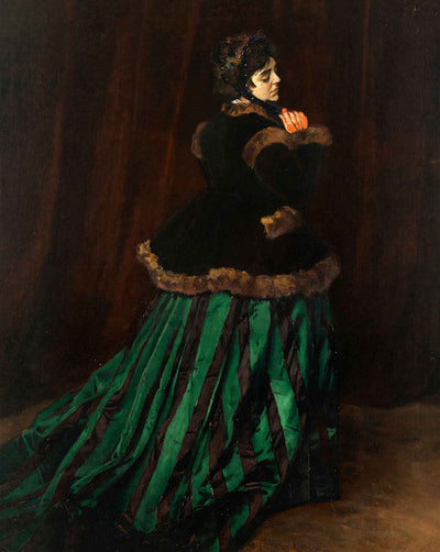 Camille (also known as The Woman in a Green Dress) fine art print by Claude Monet (1866)