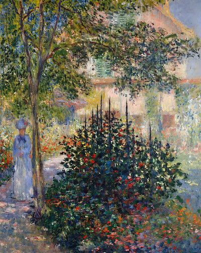 Camille Monet in the Garden at the House in Argenteuil painting by Claude Monet (1876)