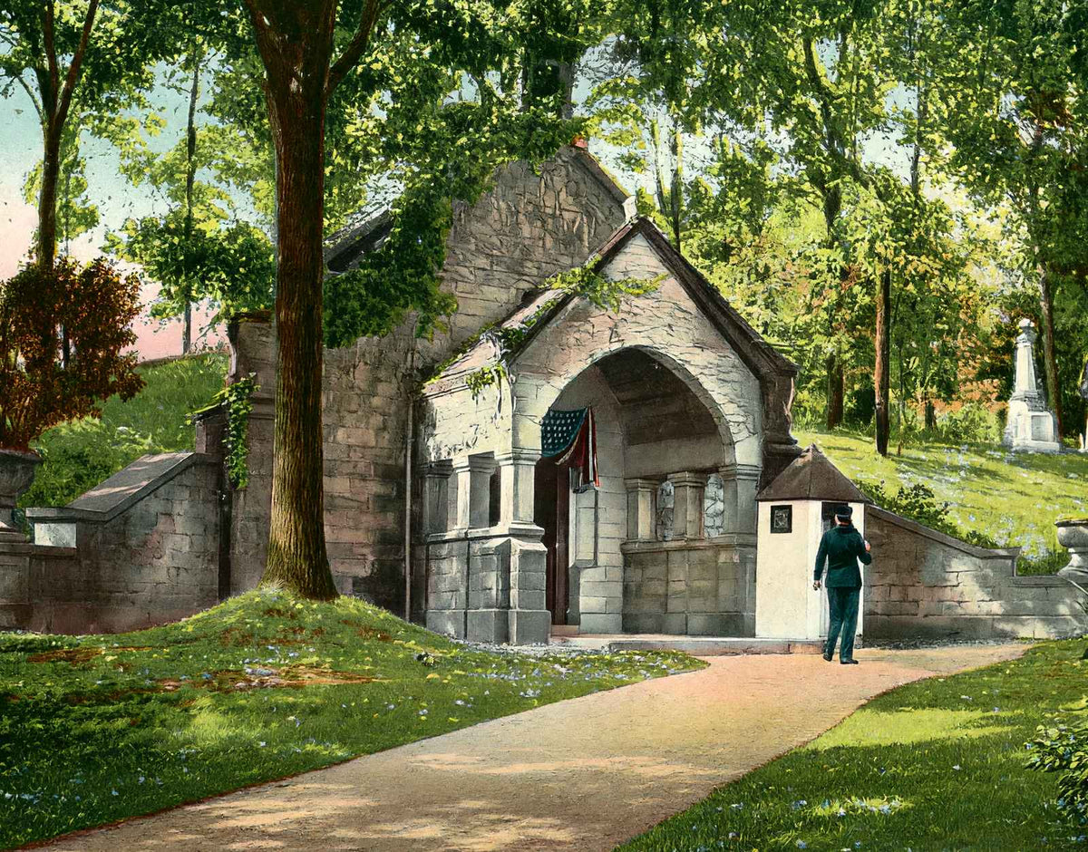 McKinley Vault West Lawn Cemetery Canton in 1907 Vintage Print (7 Sizes)
