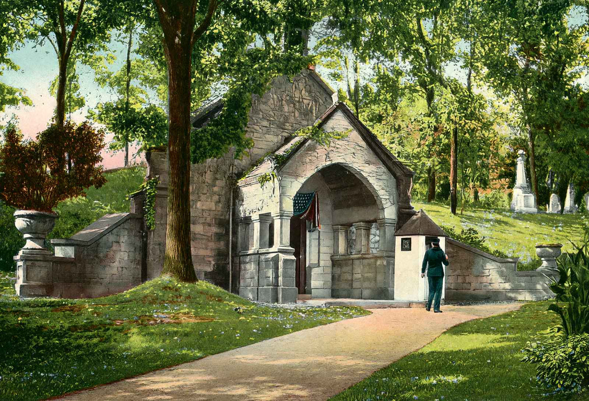 McKinley Vault West Lawn Cemetery Canton in 1907 Vintage Print (7 Sizes)