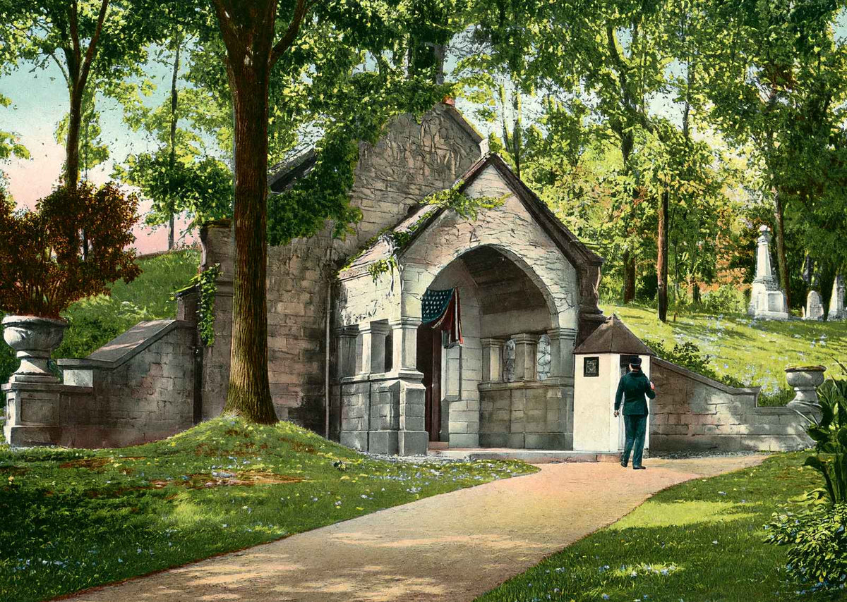 McKinley Vault West Lawn Cemetery Canton in 1907 Vintage Print (7 Sizes)