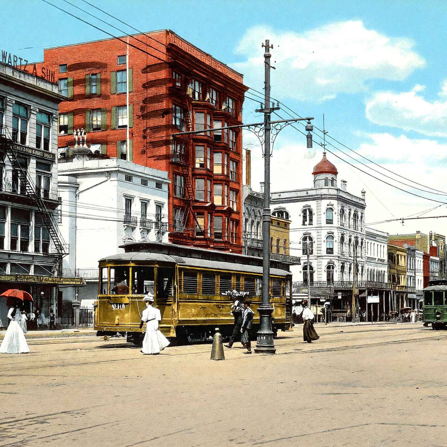 Canal Street New Orleans in 1907 Vintage Print (7 Sizes) - High Quality