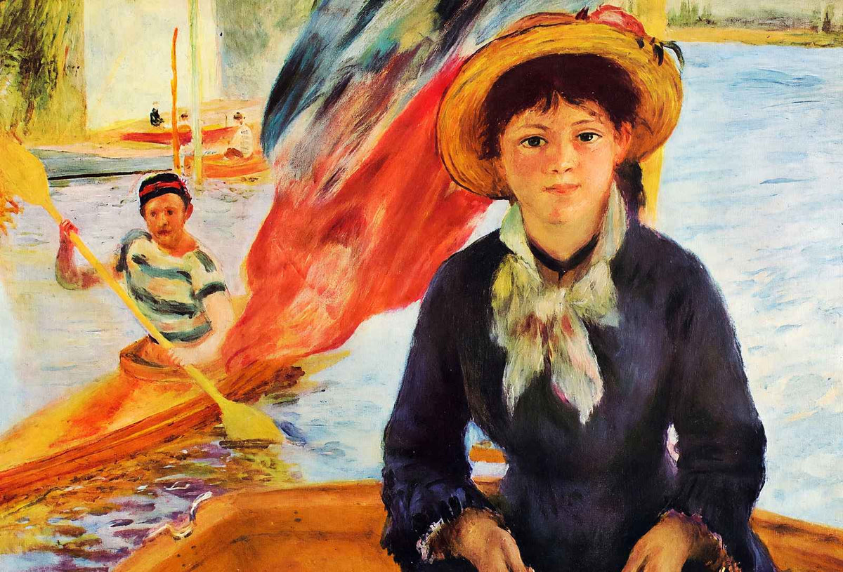 Canoeing (Young Girl in a Boat) 1877 by Renoir Art Print (6 Sizes)