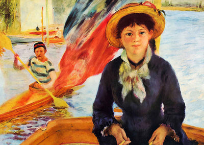 Canoeing (Young Girl in a Boat) 1877 by Renoir Art Print (6 Sizes)