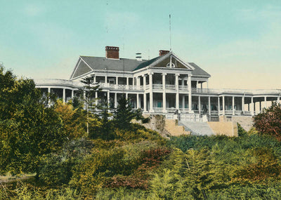 Cape Cottage Casino Cape Elizabeth Maine in 1908 Vintage Print (7 Sizes)