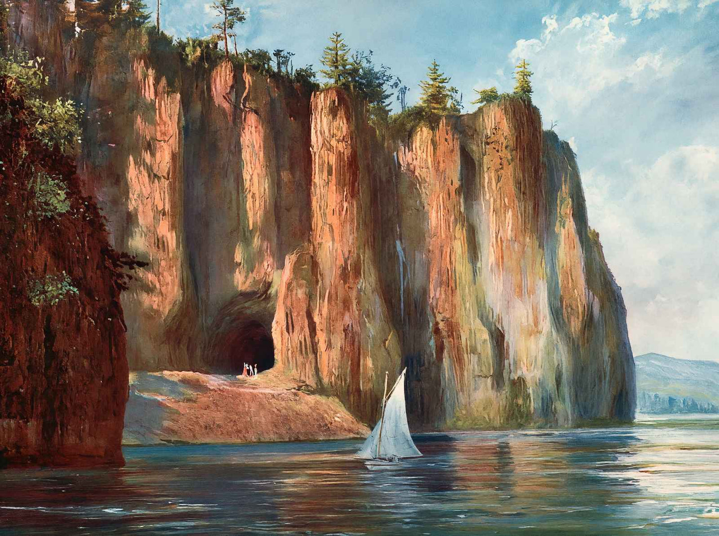 Cape Horn Columbia River in 1908 Vintage Print (7 Sizes) - Restored