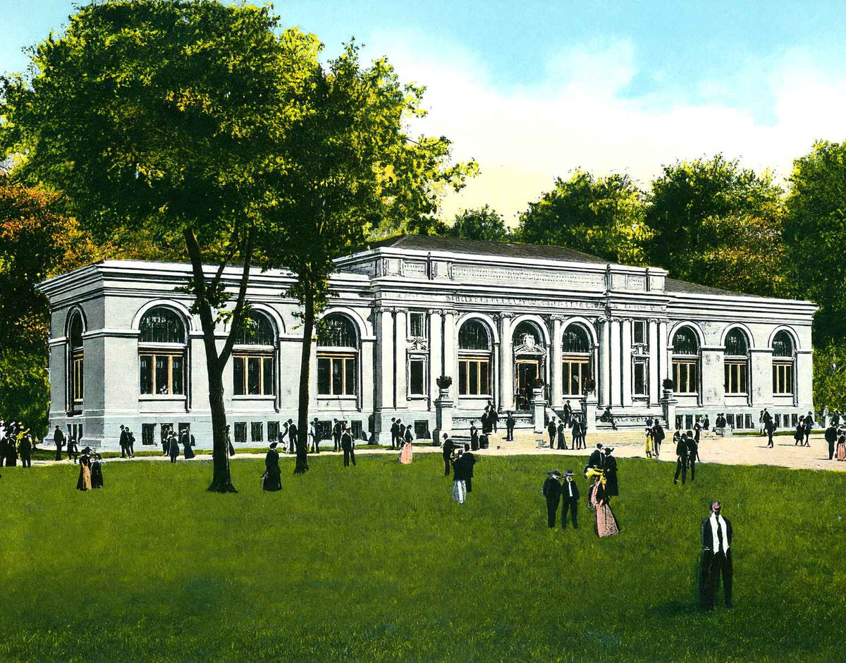 Carnegie Public Library Columbus Ohio in 1906 Vintage Print (7 Sizes)