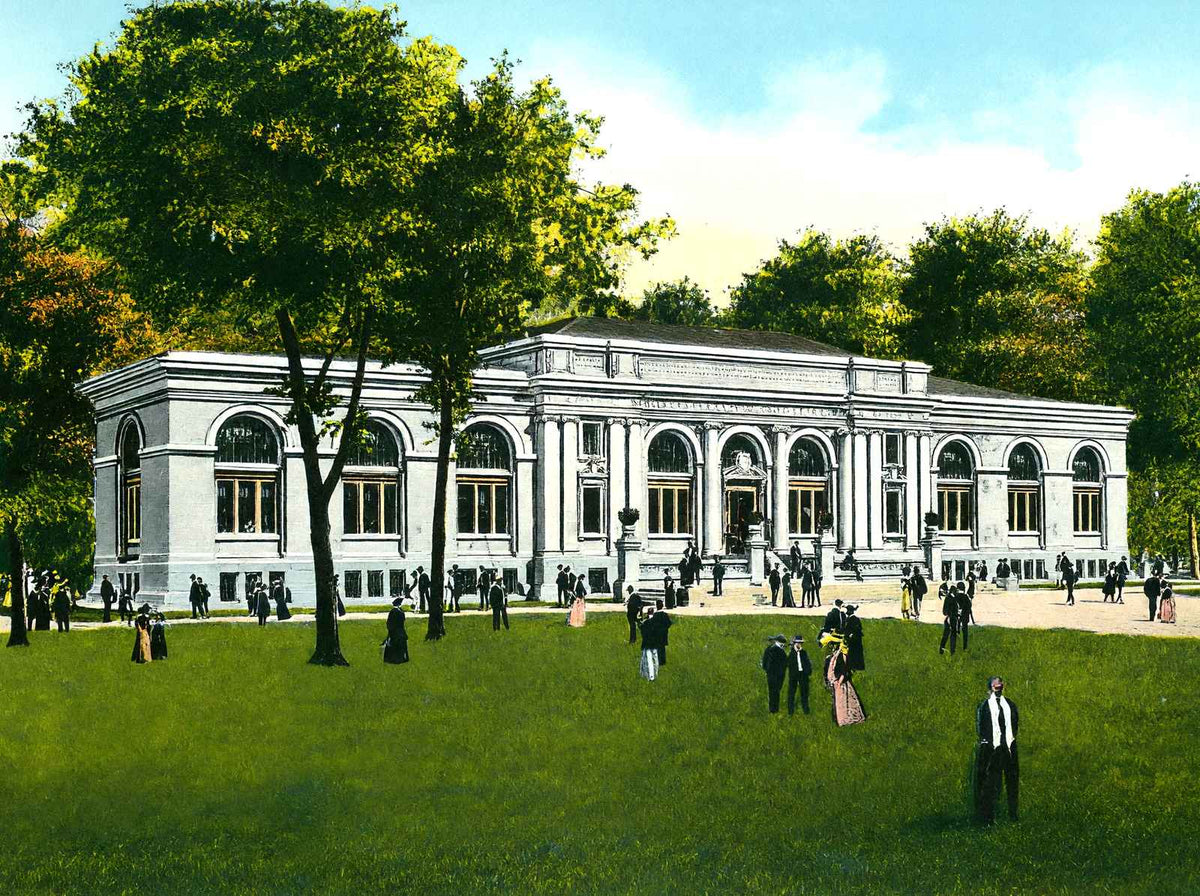 Carnegie Public Library Columbus Ohio in 1906 Vintage Print (7 Sizes)
