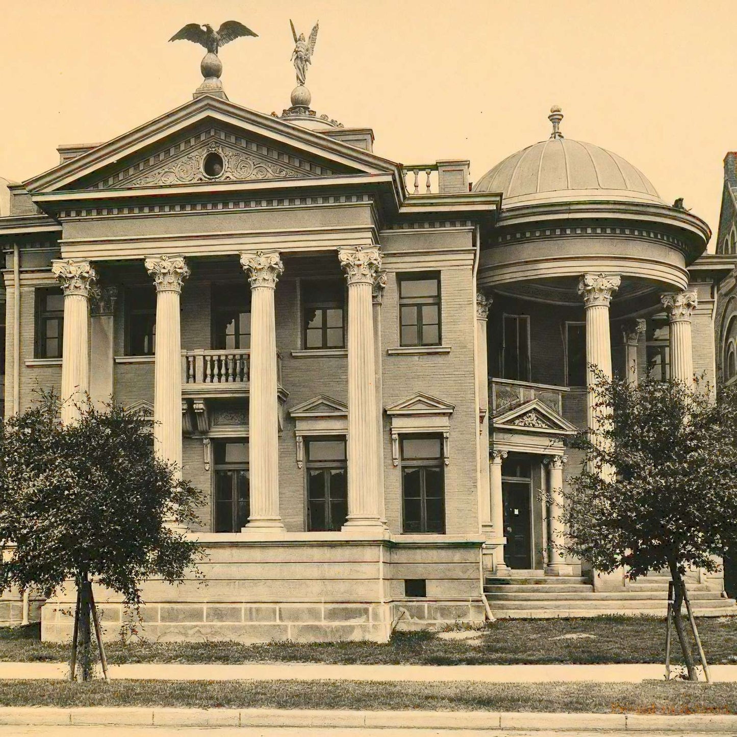 Carnegie Library Houston in 1907 Vintage Print (7 Sizes) - Acid Free