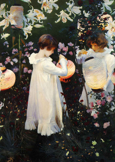 Carnation, Lily, Lily, Rose Art Print 1886 by John Singer Sargent (6 Sizes)