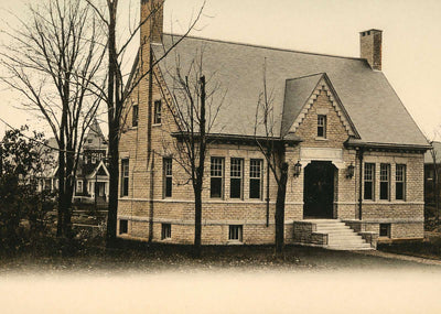 Cary Library Houlton Maine in 1905 Vintage Print (7 Sizes) - Premium Print