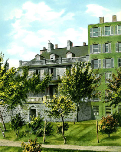 The Carlyle House in Alexandria in 1907 vintage print