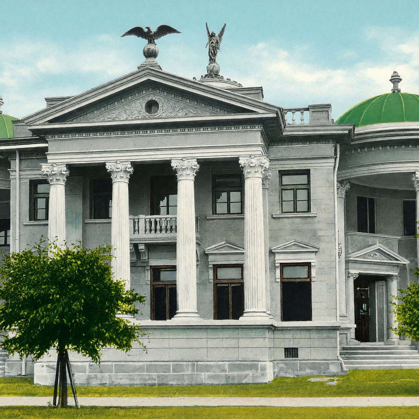 Carnegie Library Houston in 1906 Vintage Print (7 Sizes) - Retouched