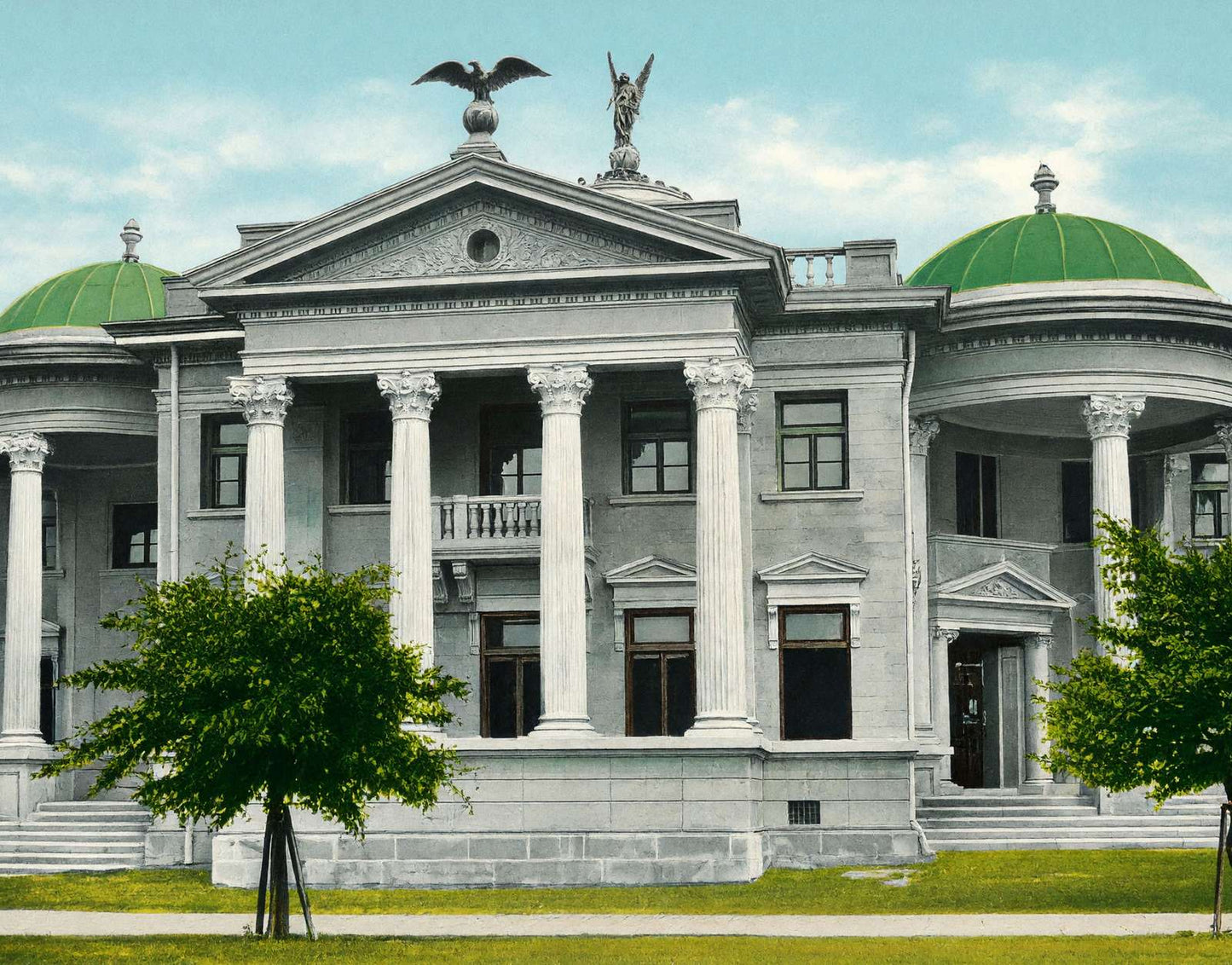 Carnegie Library Houston in 1906 Vintage Print (7 Sizes) - Retouched
