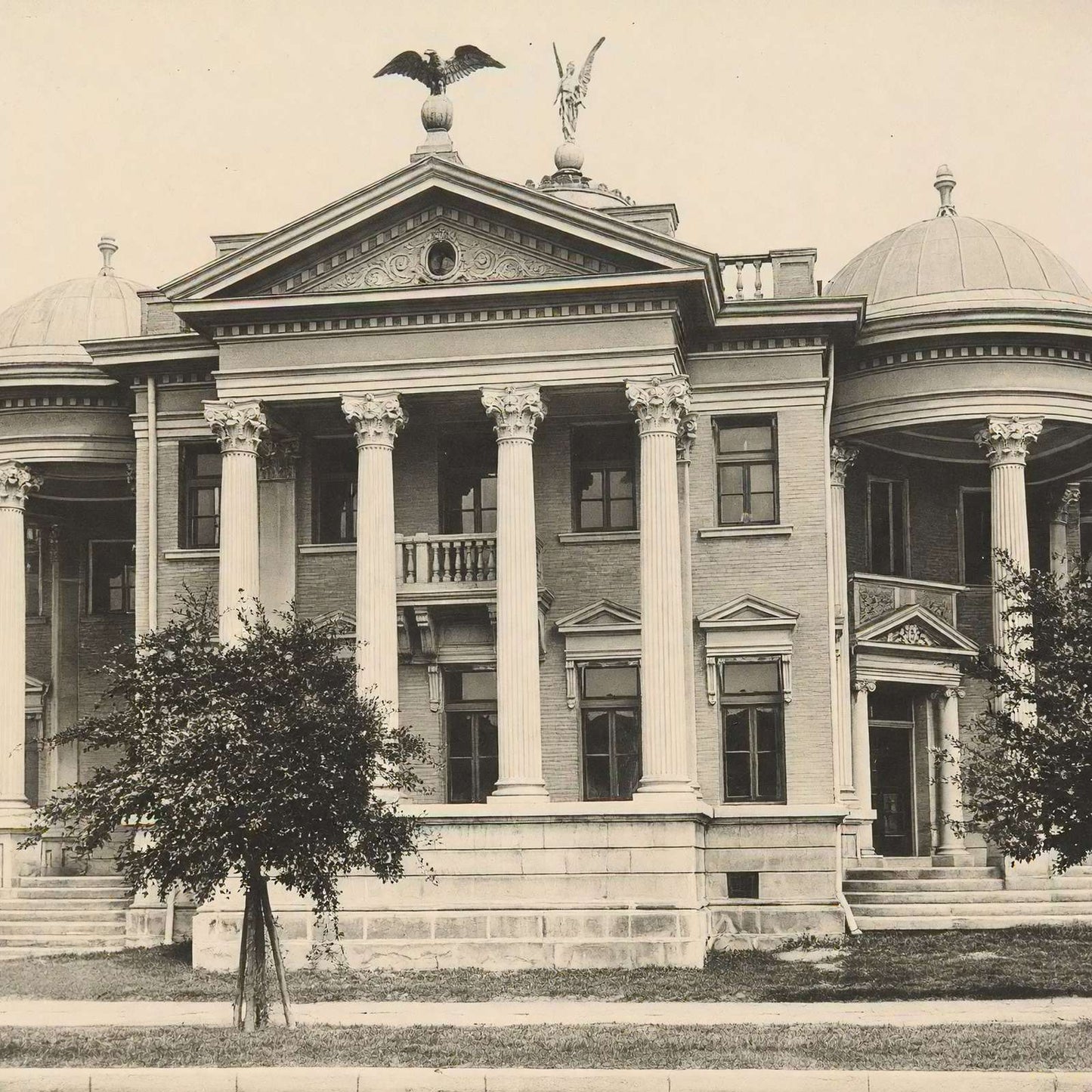 Carnegie Library Houston in 1906 Vintage Print (7 Sizes) - Restored
