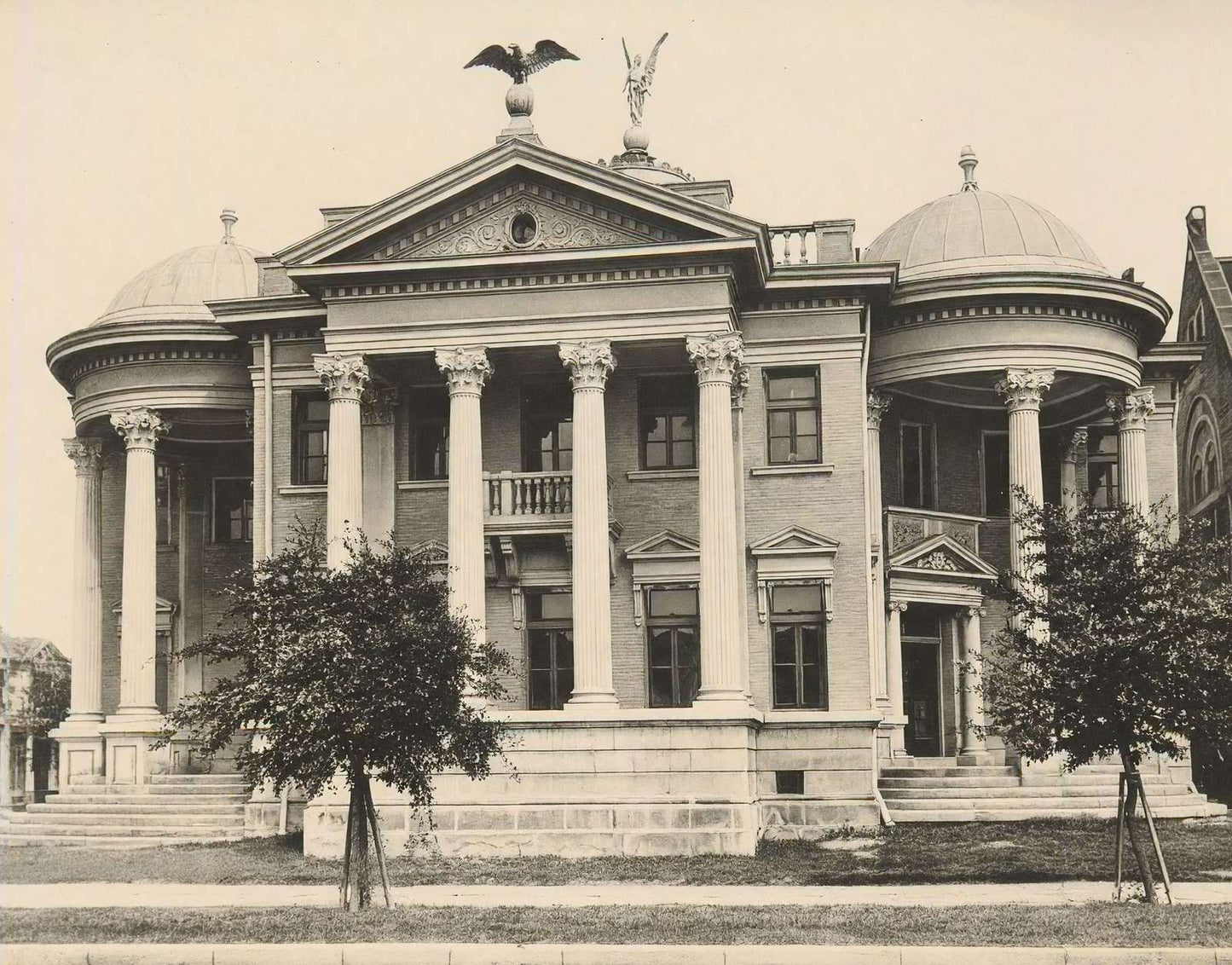 Carnegie Library Houston in 1906 Vintage Print (7 Sizes) - Restored