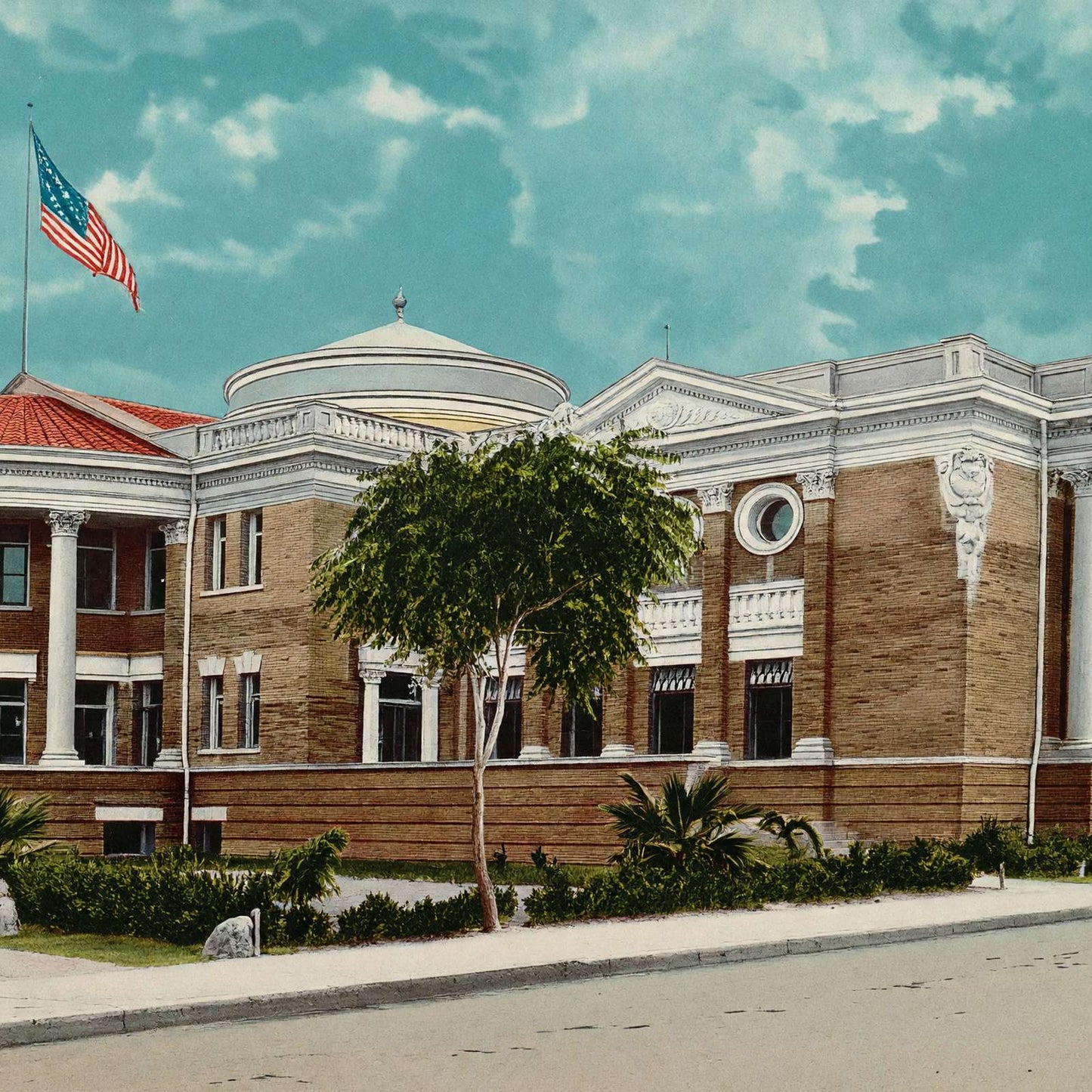 Carnegie Library San Antonio in 1906 Vintage Print (7 Sizes) - High Quality