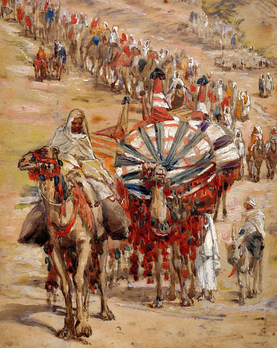 Caravan of Abraham art print by James Tissot