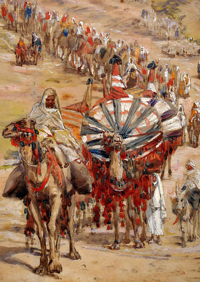 Caravan of Fine Art Print Abraham by James Tissot (6 Sizes) - Biblical Painting