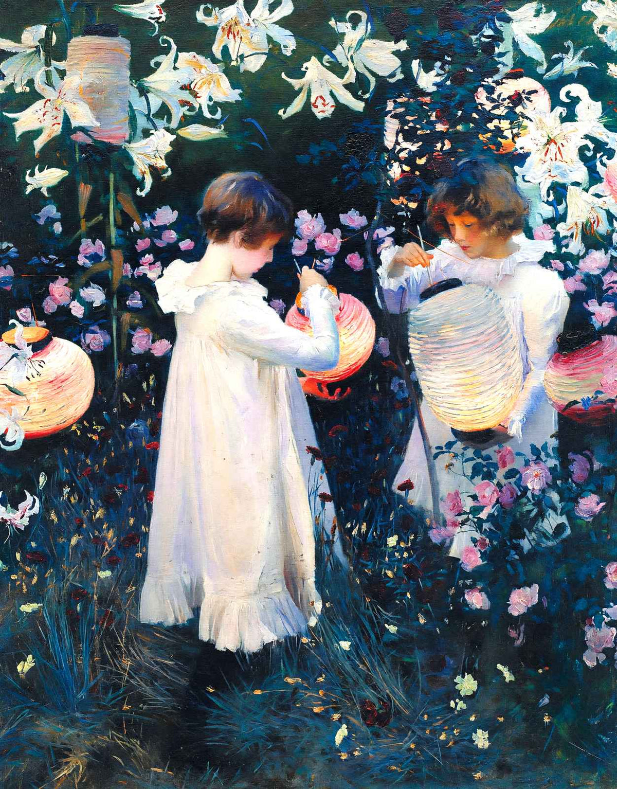 Carnation, Lily, Lily, Art Print Rose by John Singer Sargent (6 Sizes)