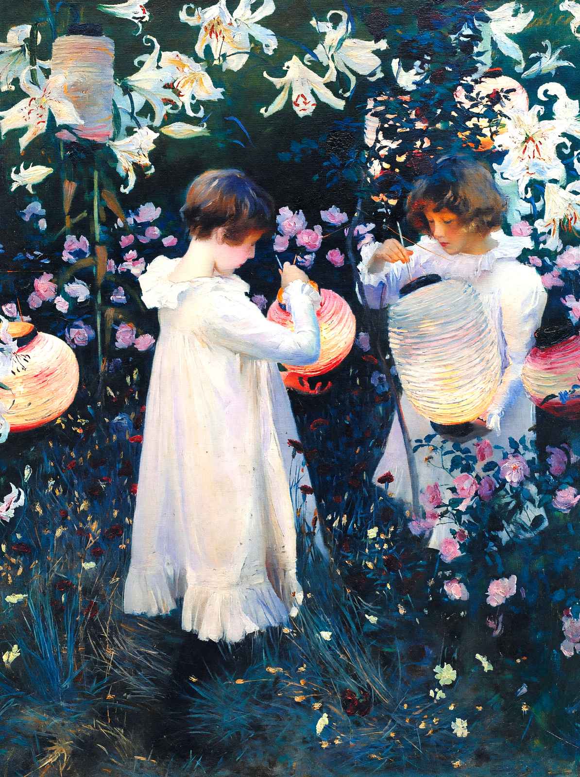 Carnation, Lily, Lily, Art Print Rose by John Singer Sargent (6 Sizes)