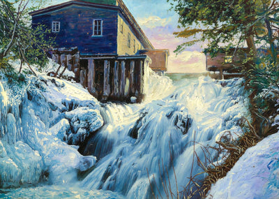 The Cascade Oakland Maine in 1905 Art Print (7 Sizes) - Archival Paper