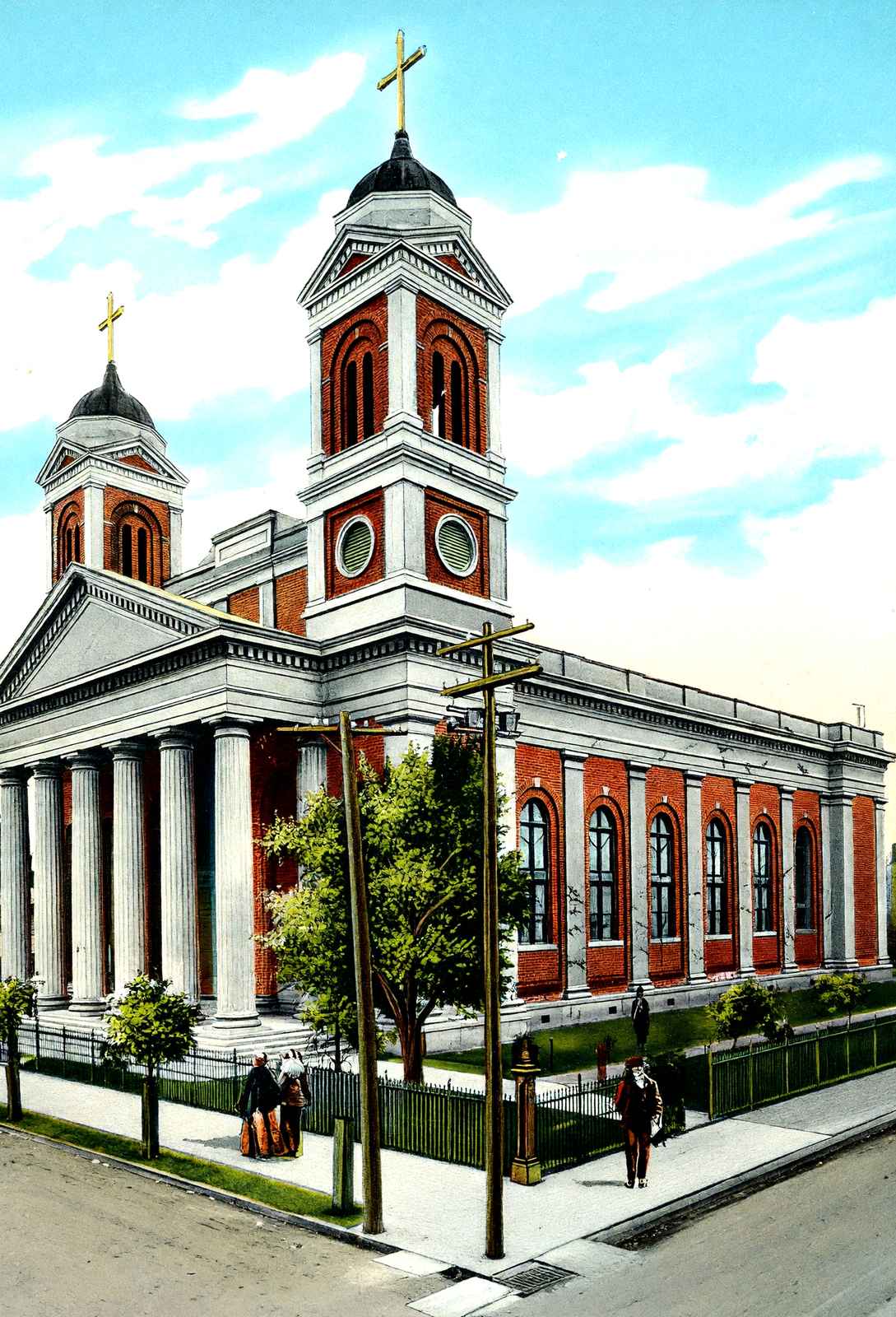 Cathedral Mobile Alabama in 1906 Vintage Print (7 Sizes) - High Quality