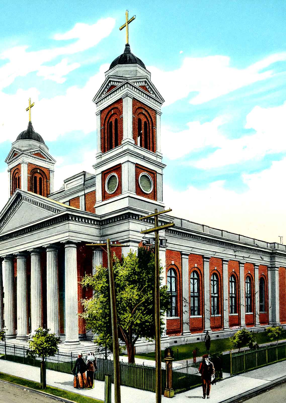 Cathedral Mobile Alabama in 1906 Vintage Print (7 Sizes) - High Quality