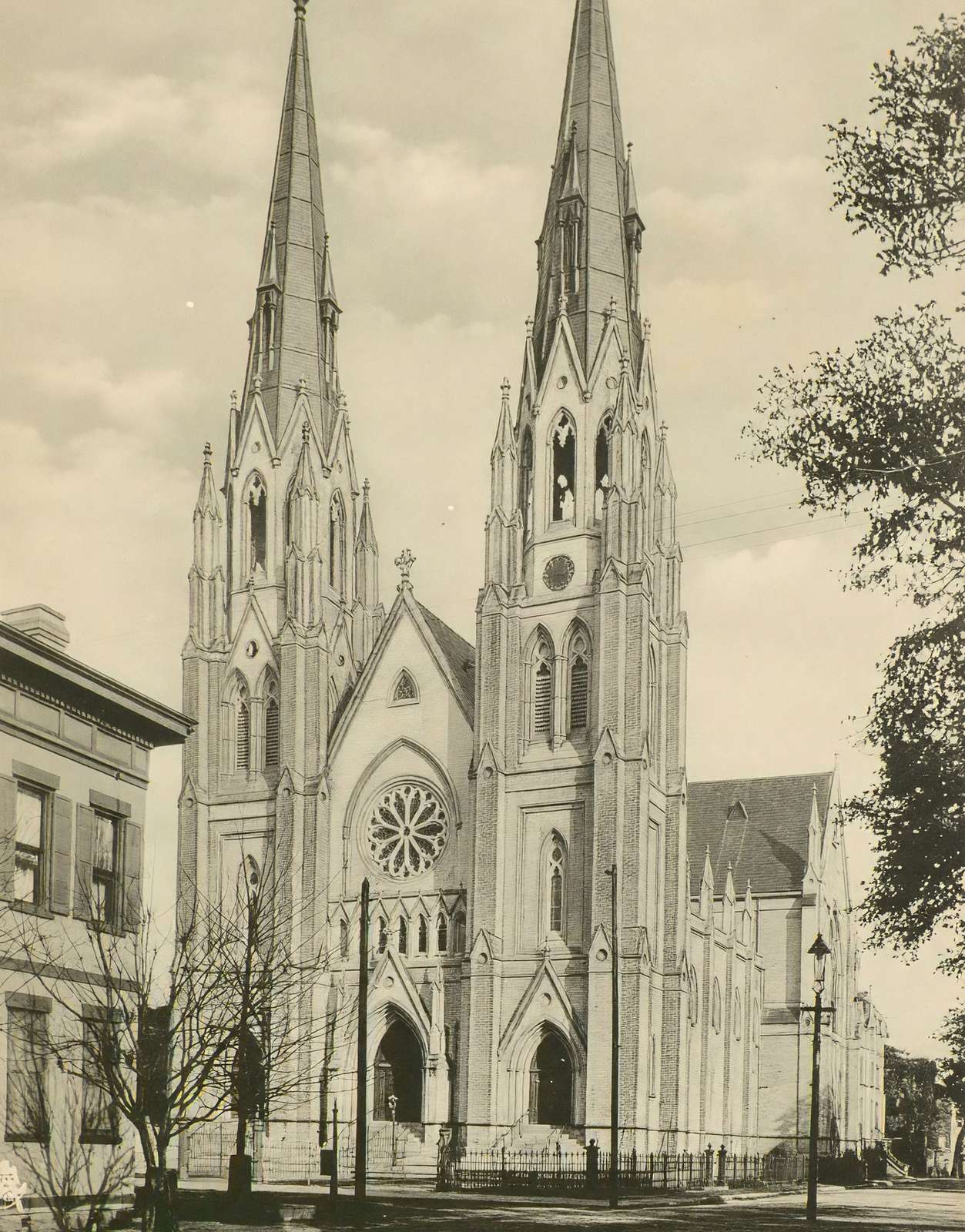 Cathedral of St John Savannah GA in 1904 Vintage Print (7 Sizes) - High Quality