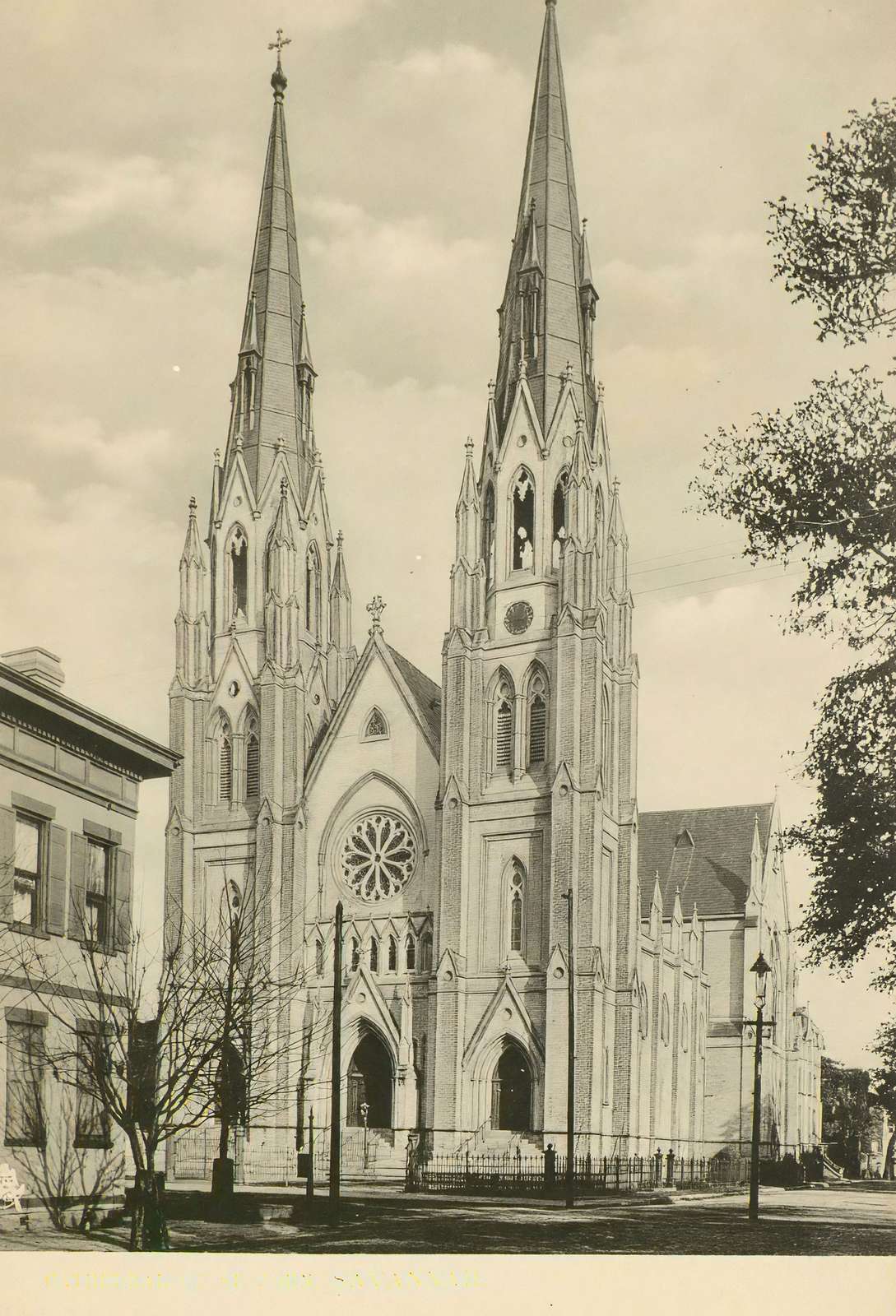Cathedral of St John Savannah GA in 1904 Vintage Print (7 Sizes) - High Quality