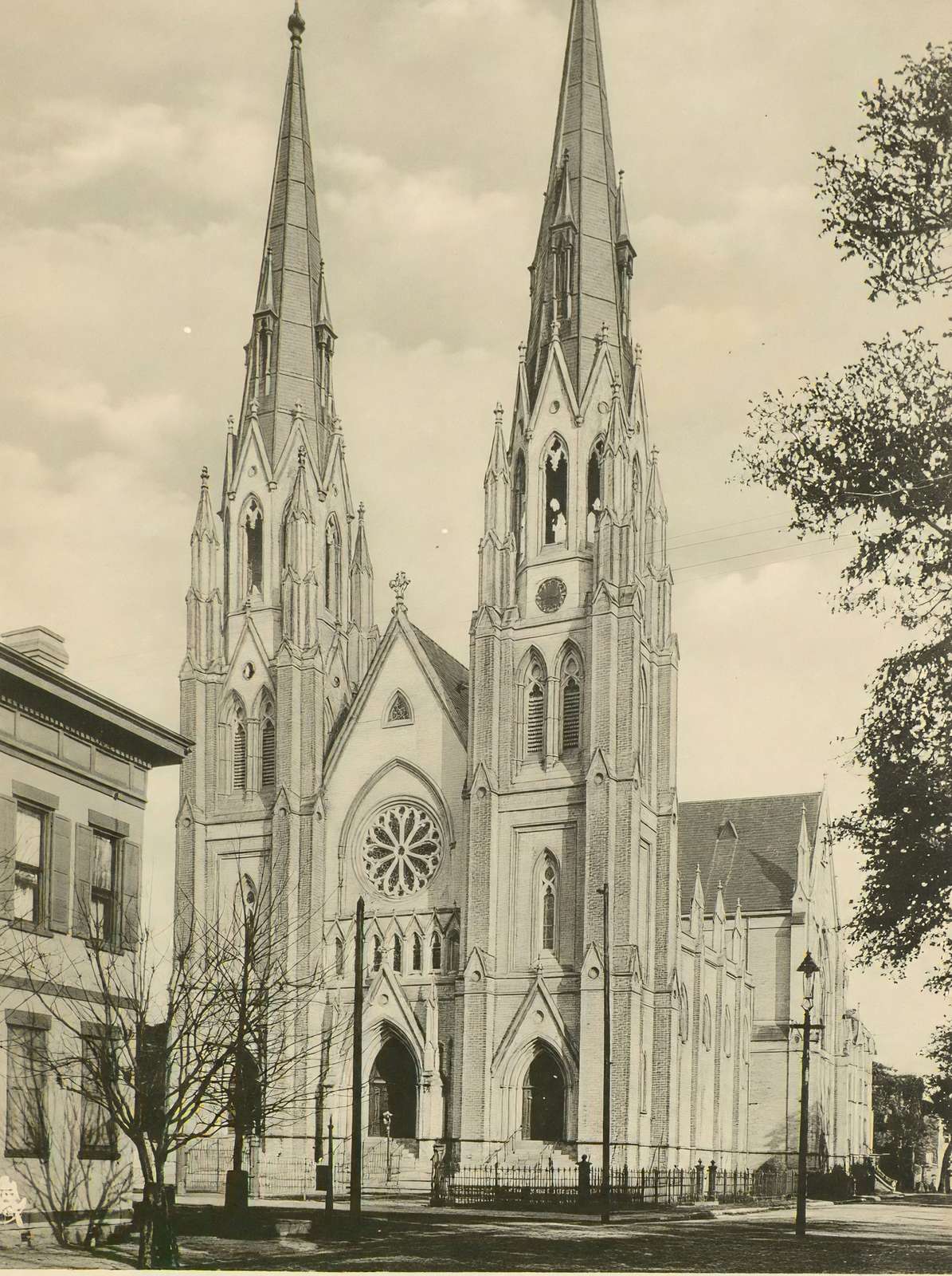 Cathedral of St John Savannah GA in 1904 Vintage Print (7 Sizes) - High Quality