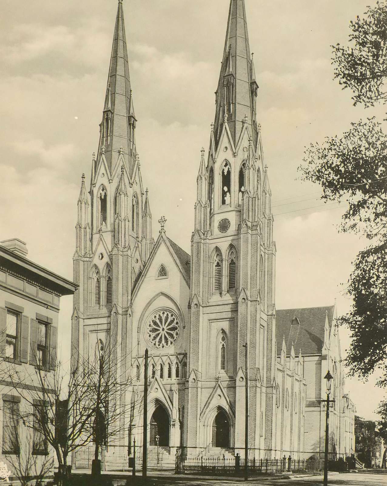Cathedral of St John in Savannah in 1904 vintage photo print