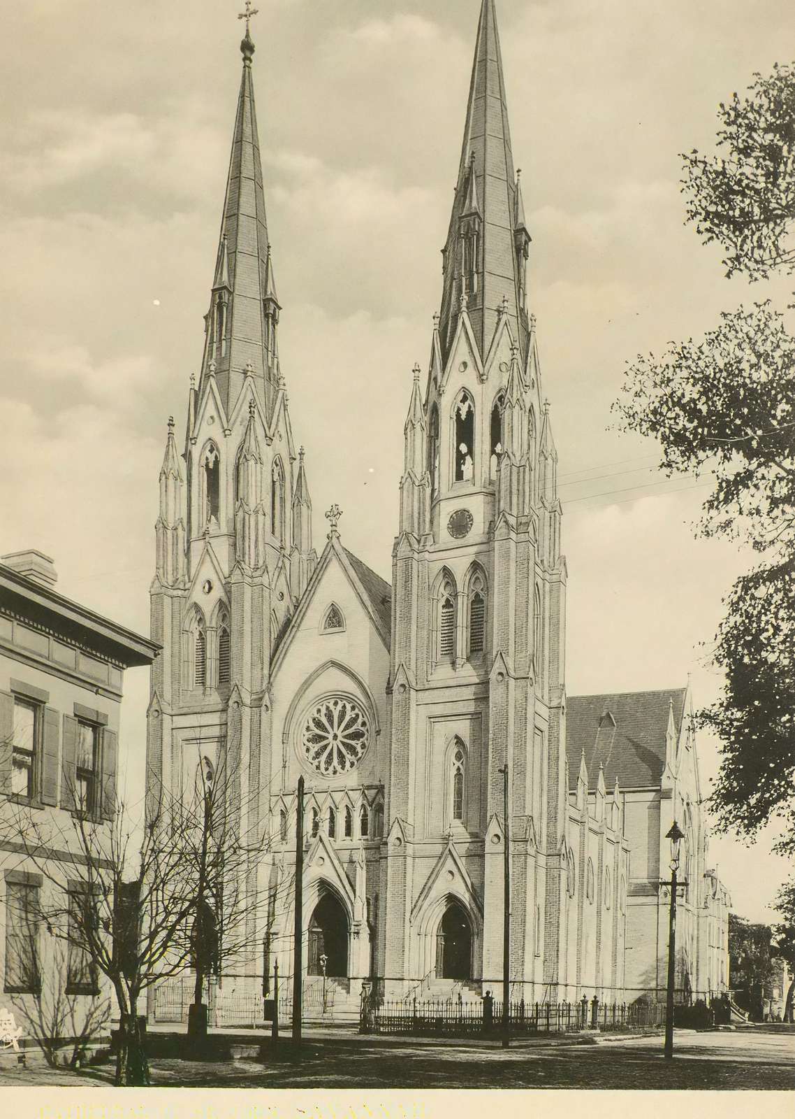 Cathedral of St John Savannah GA in 1904 Vintage Print (7 Sizes) - High Quality